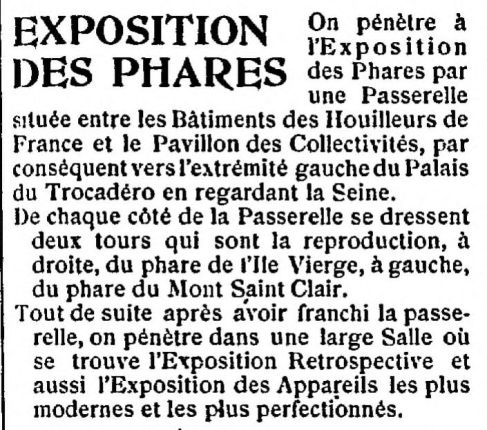 Paris exposition 1900 : guide pratique du visiteur de Paris et de l'exposition, 1900, p.355. Source : Gallica/BnF.