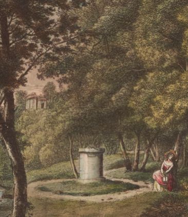 L'Autel de la rêverie (détail), in Promenade ou itinéraires des jardins d'Ermenonville, 1788. Source : Gallica/BnF.